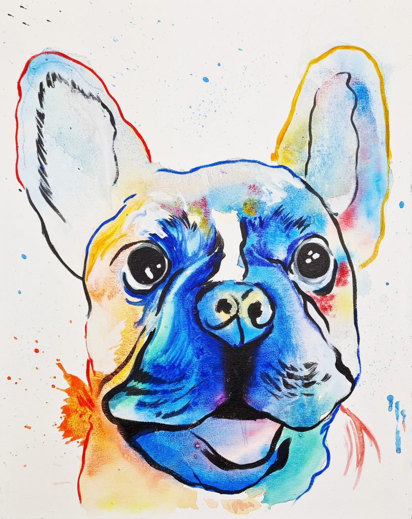 Színes bulldog festés borító